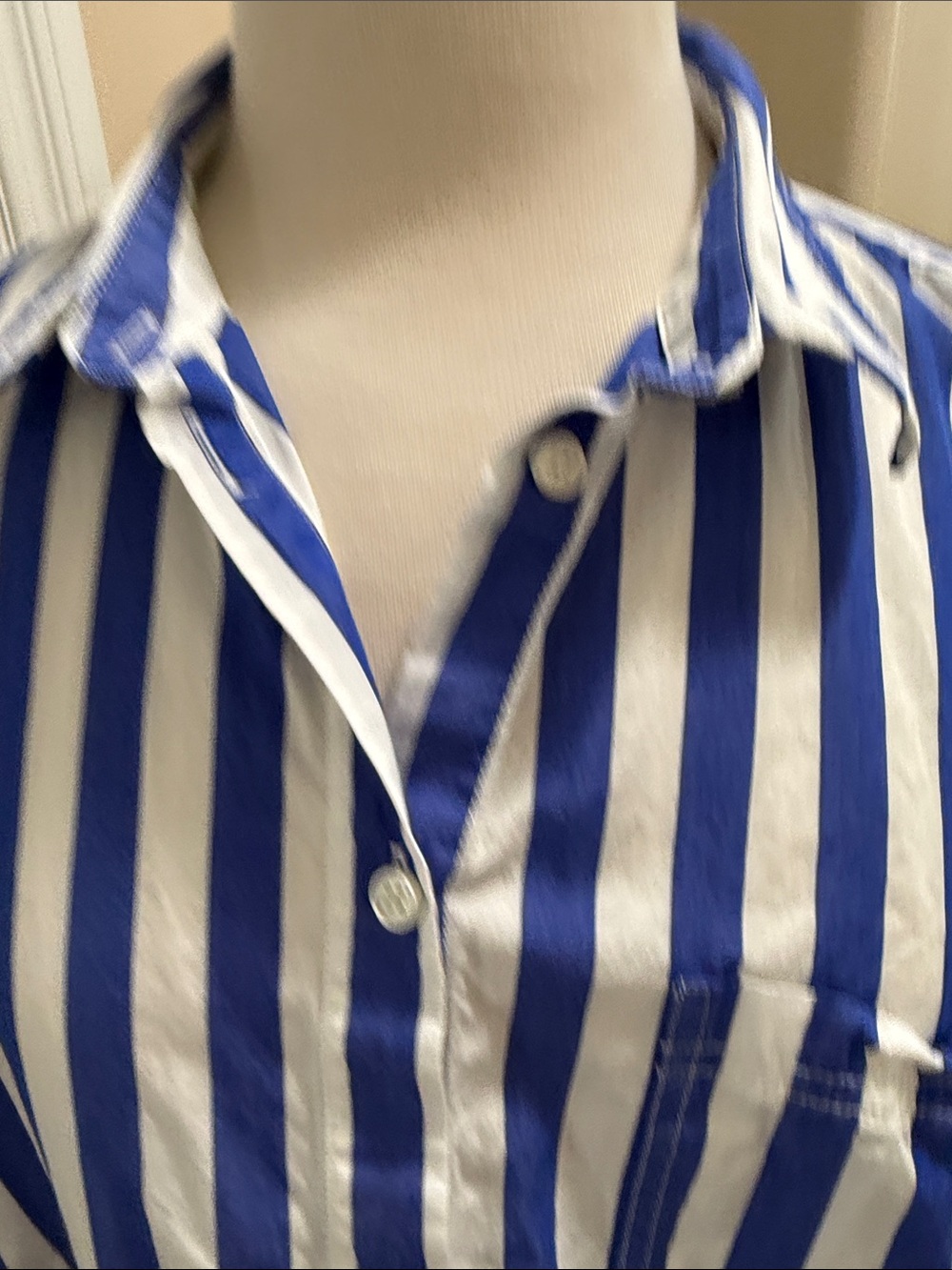 J.Crew Garcon classic Blue and White Vertical Stripe Button-Down Shirt - Picture 3 of 8
